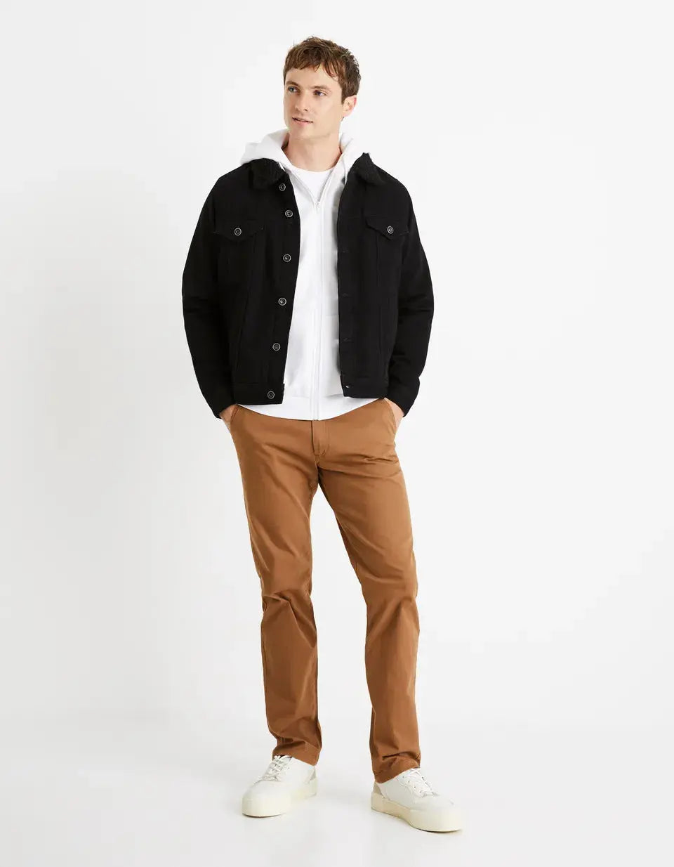Brown Chino Trousers - BEVAVA