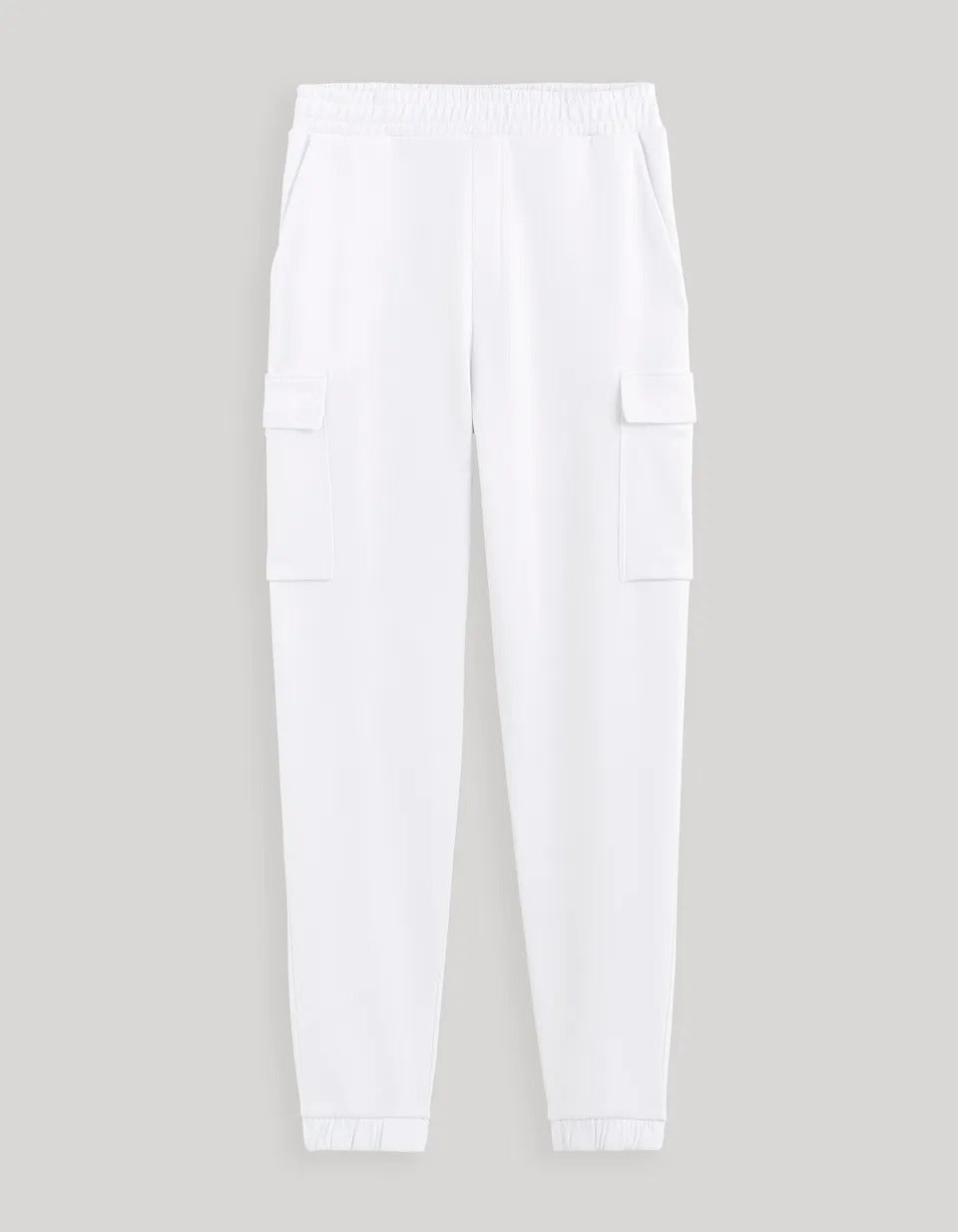 Cargo Jogging Pants 100% Cotton - White - 05