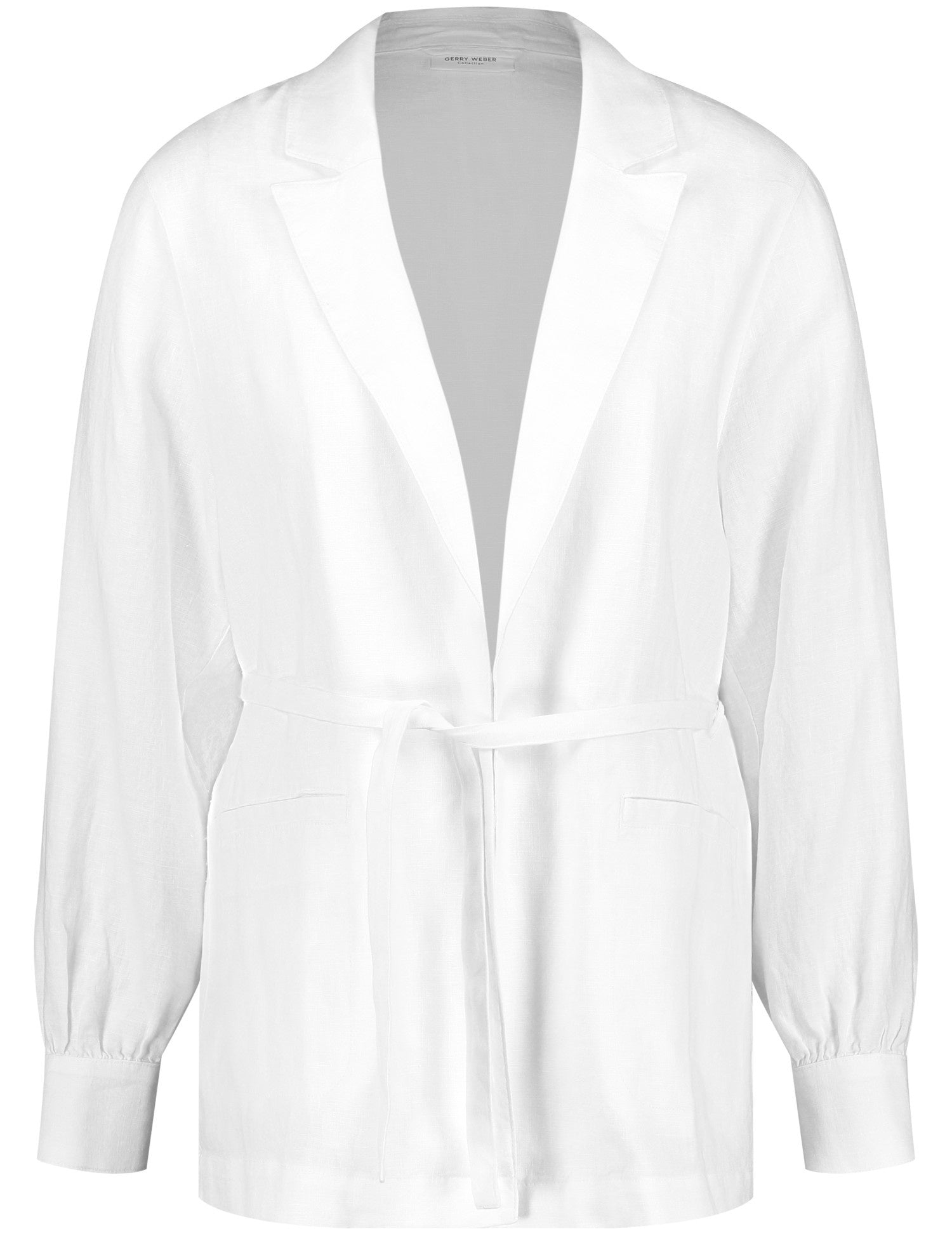 Casual Linen Blazer With A Waistband