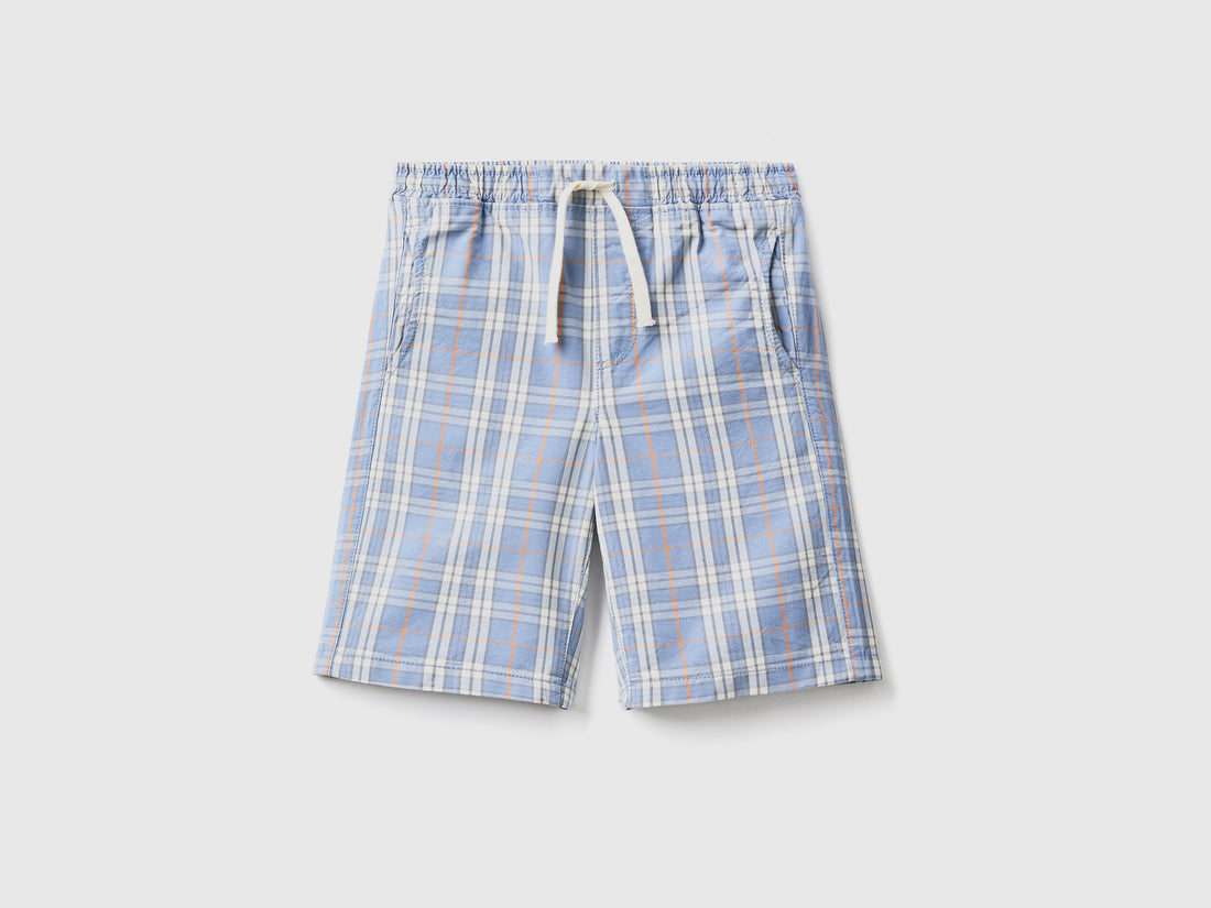 Check Shorts In 100% Cotton - 01