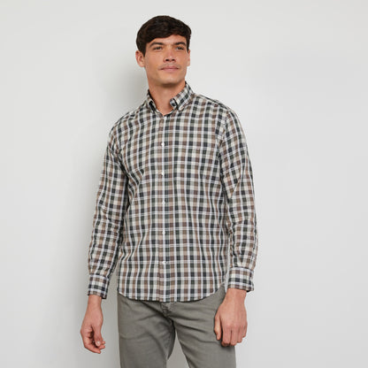 Checked Khaki Shirt - 02