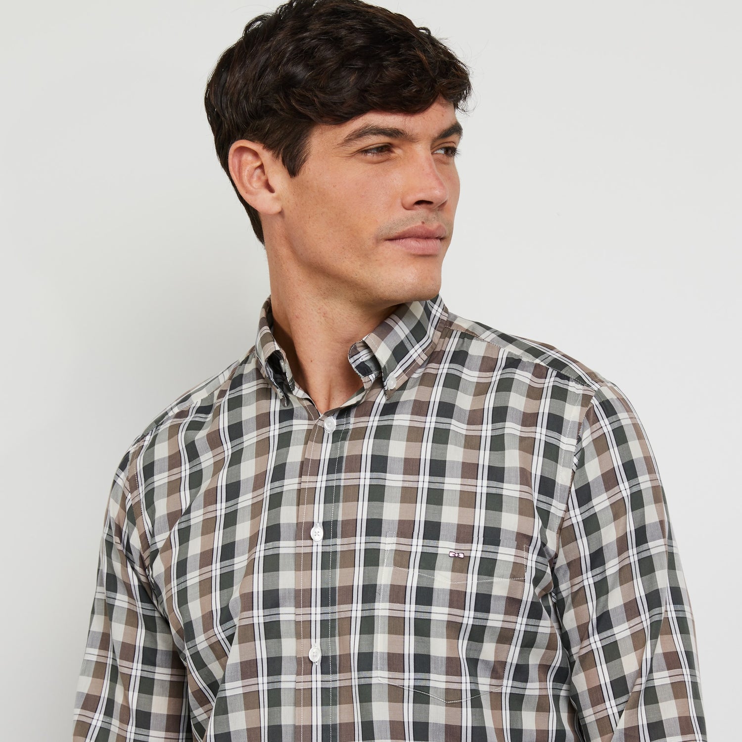 Checked Khaki Shirt - 04