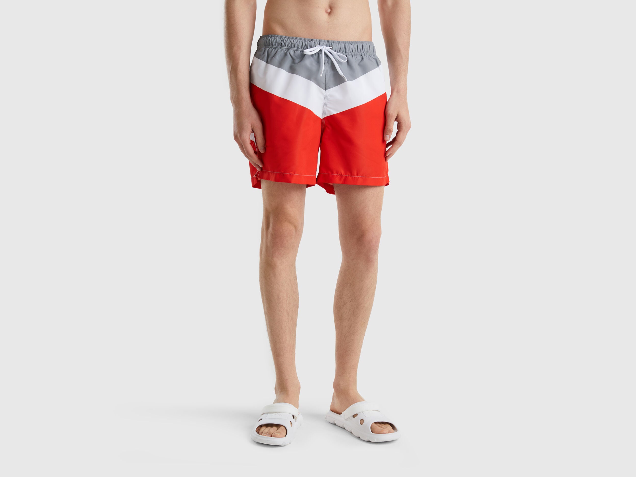 Color Block Swim Trunks - BEVAVA