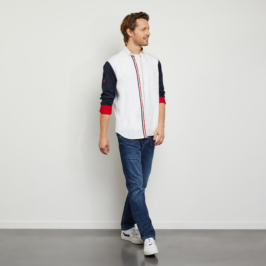 Colour-Block Shirt With France Xv Embroidery - 01