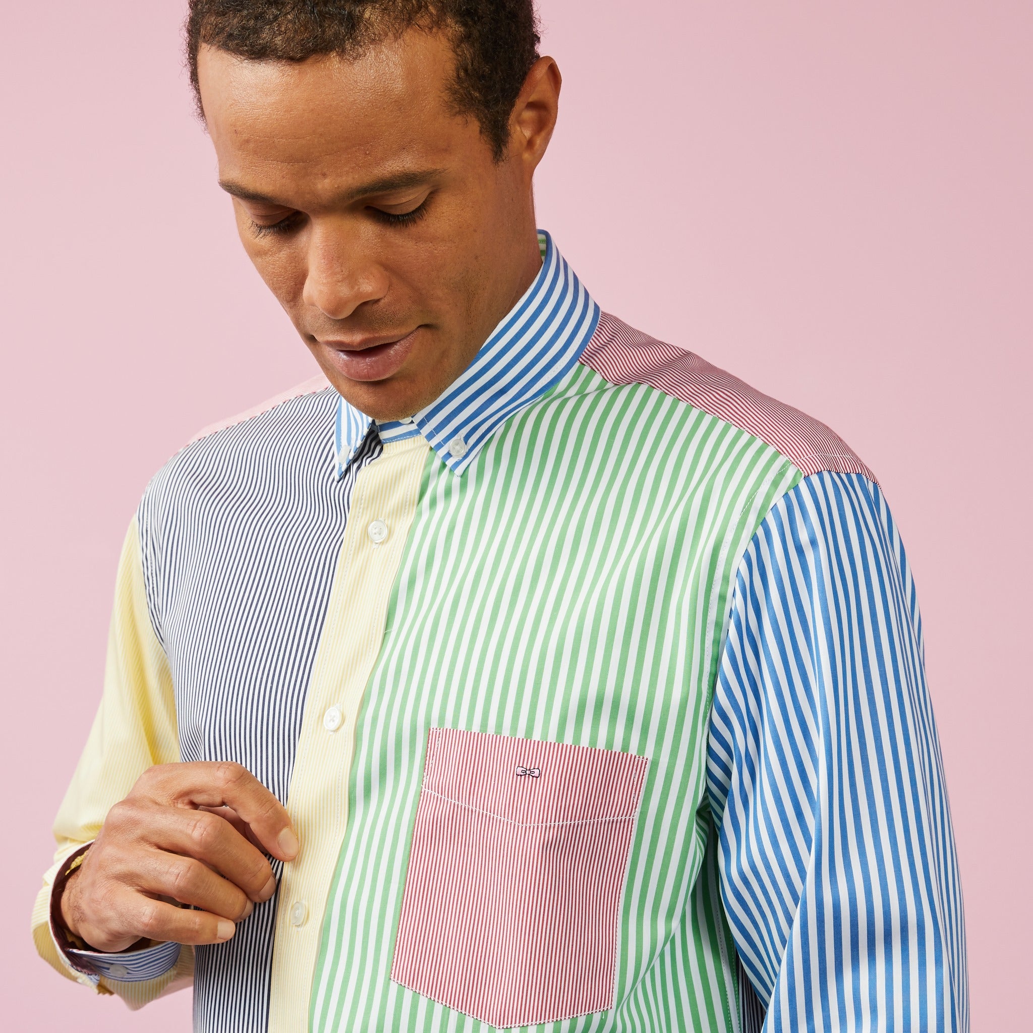 Colour-Block Shirt With Multicolour Stripes - 05