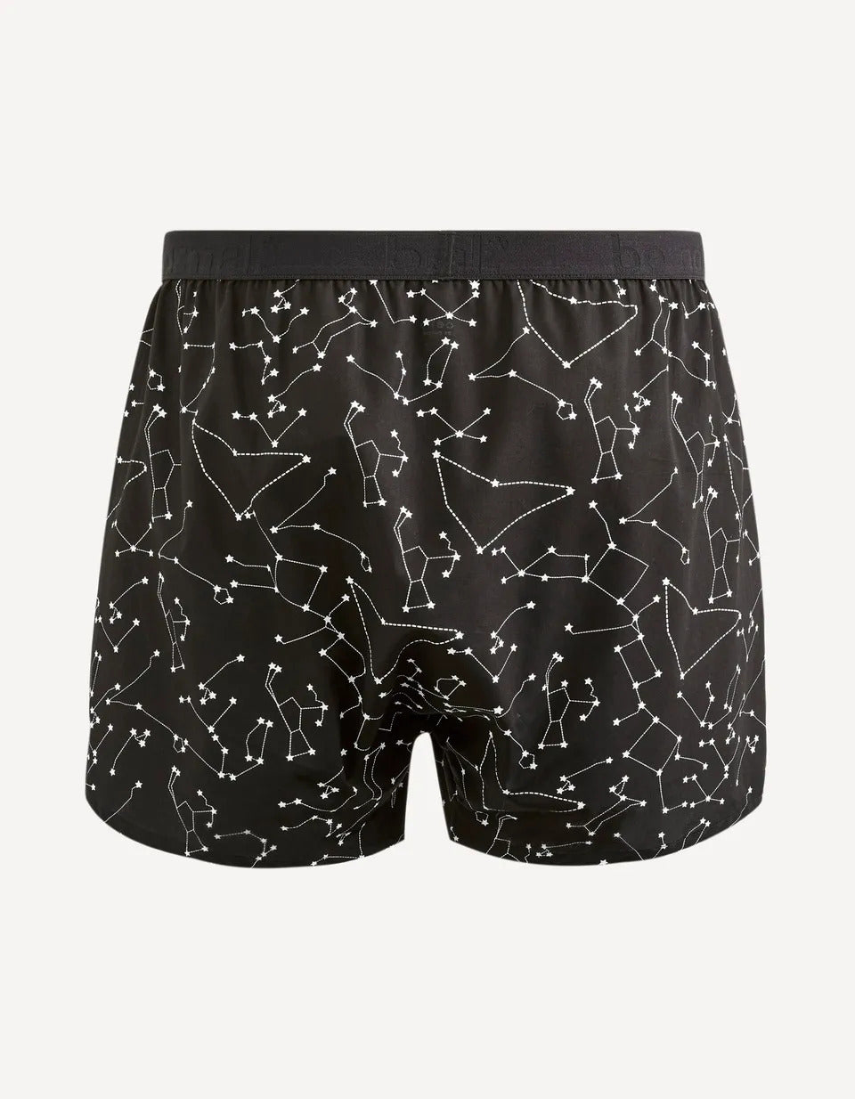 Constellation 100% Cotton Poplin Boxer Shorts - Black - 02
