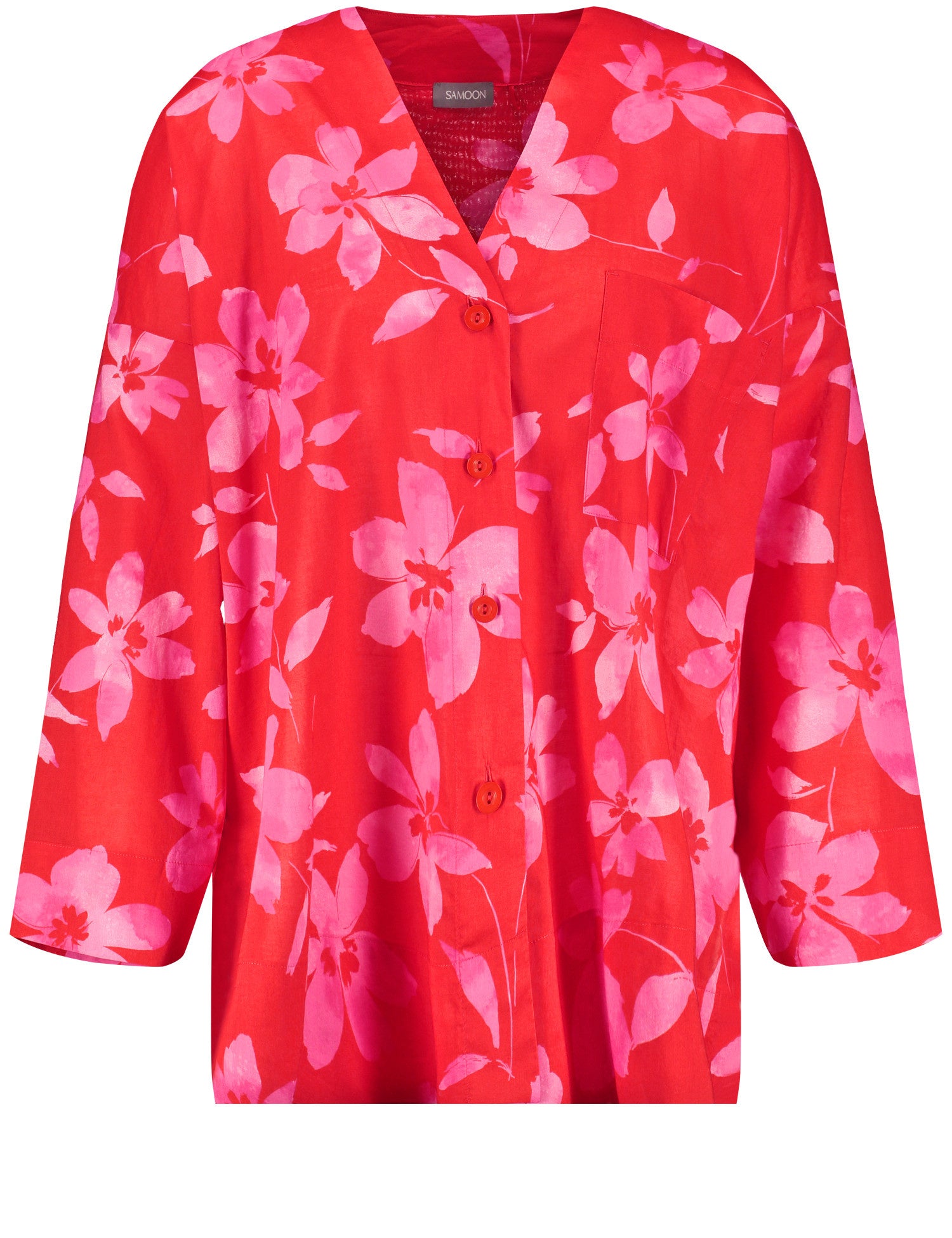 Cotton Blouse With Large Flowers