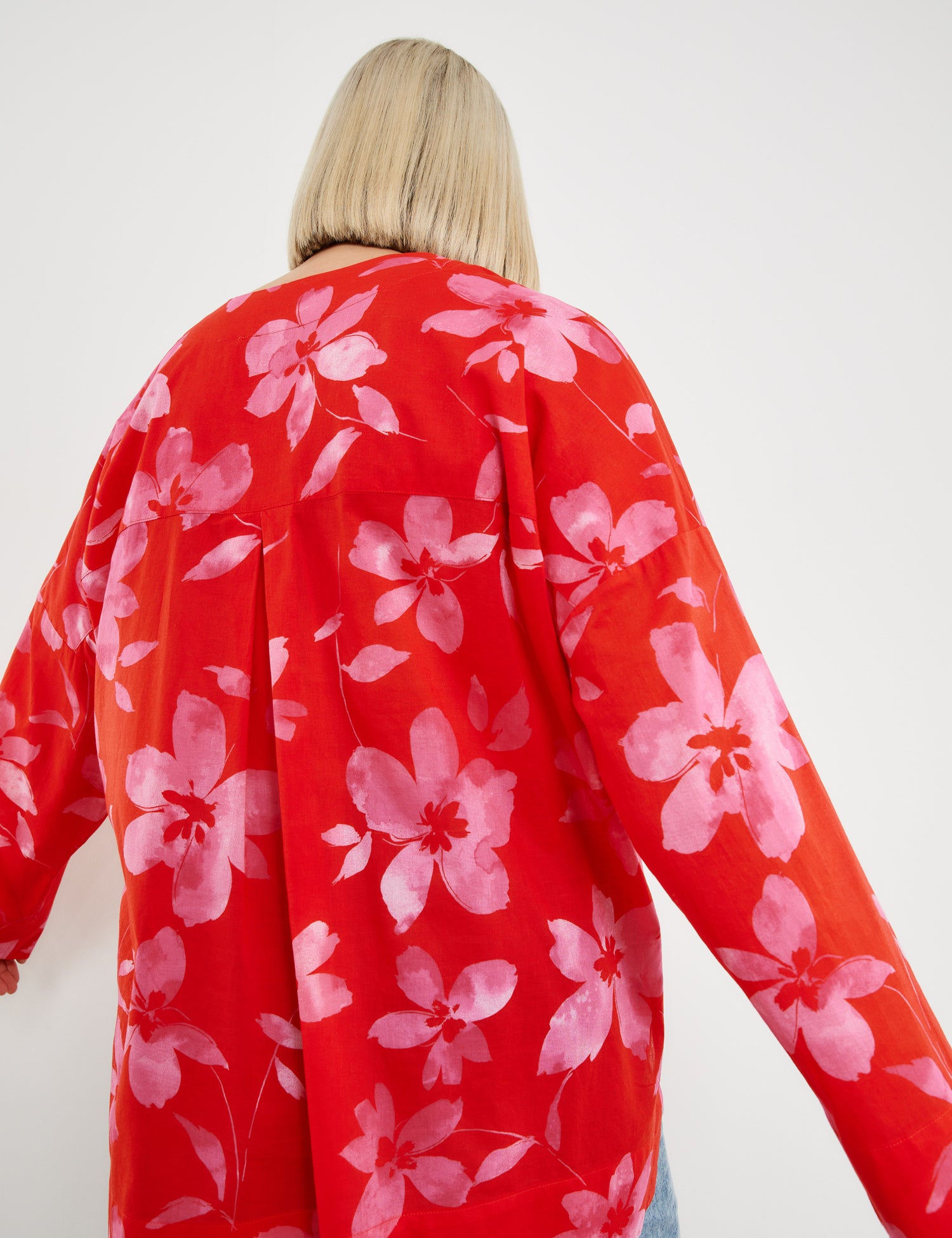 Cotton Blouse With Large Flowers