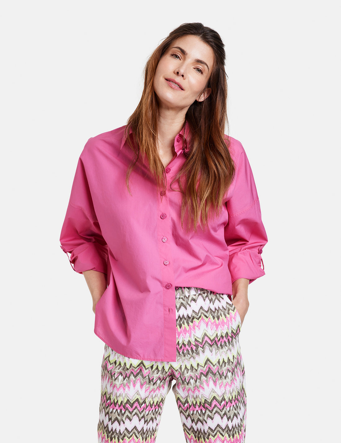 Cotton Blouse With Sleeve Straps