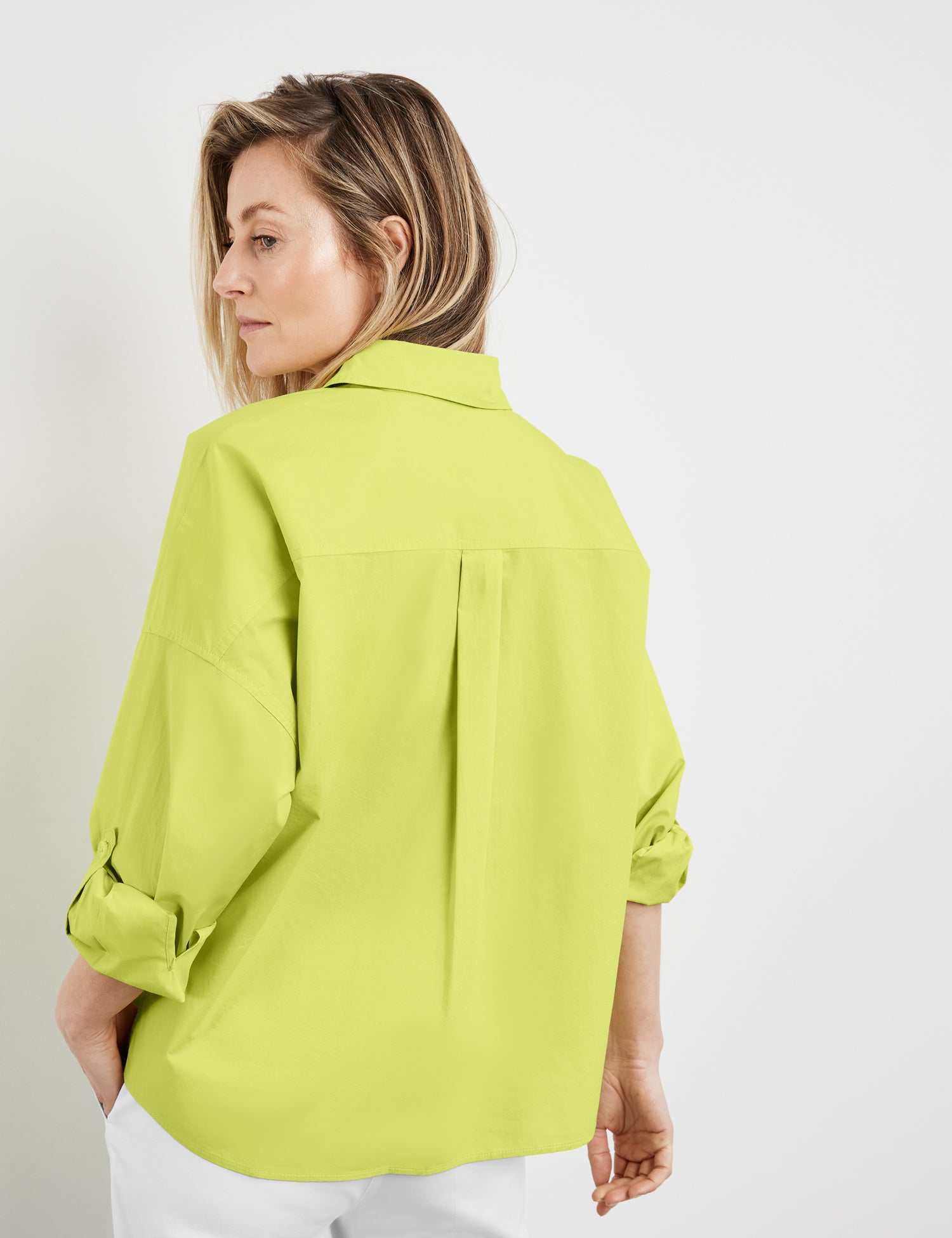 Cotton Blouse With Sleeve Straps