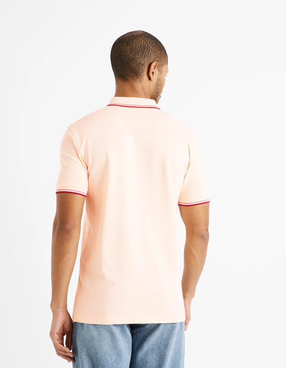 Cotton Elastane Piqué Polo Shirt - Pink - 02