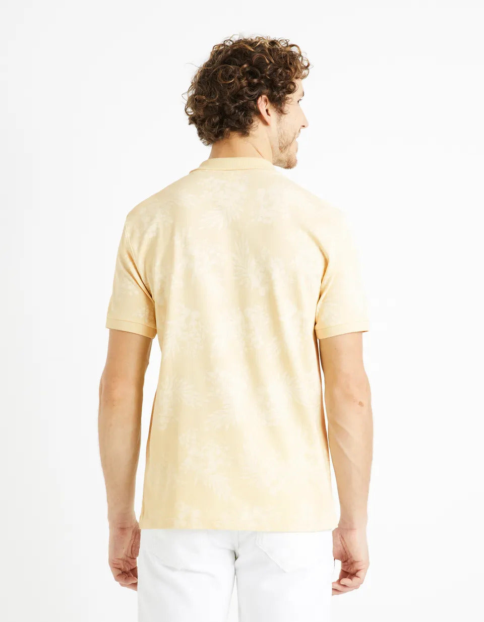 100% Cotton Piqué Polo Shirt - Beige - 02