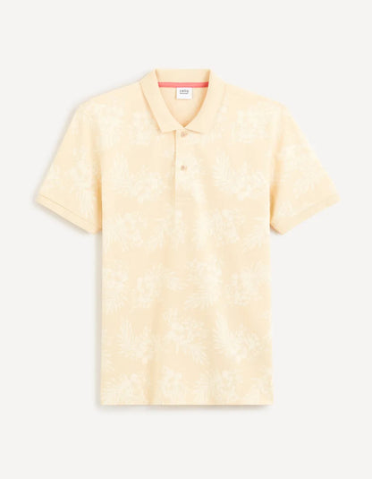 100% Cotton Piqué Polo Shirt - Beige - 03