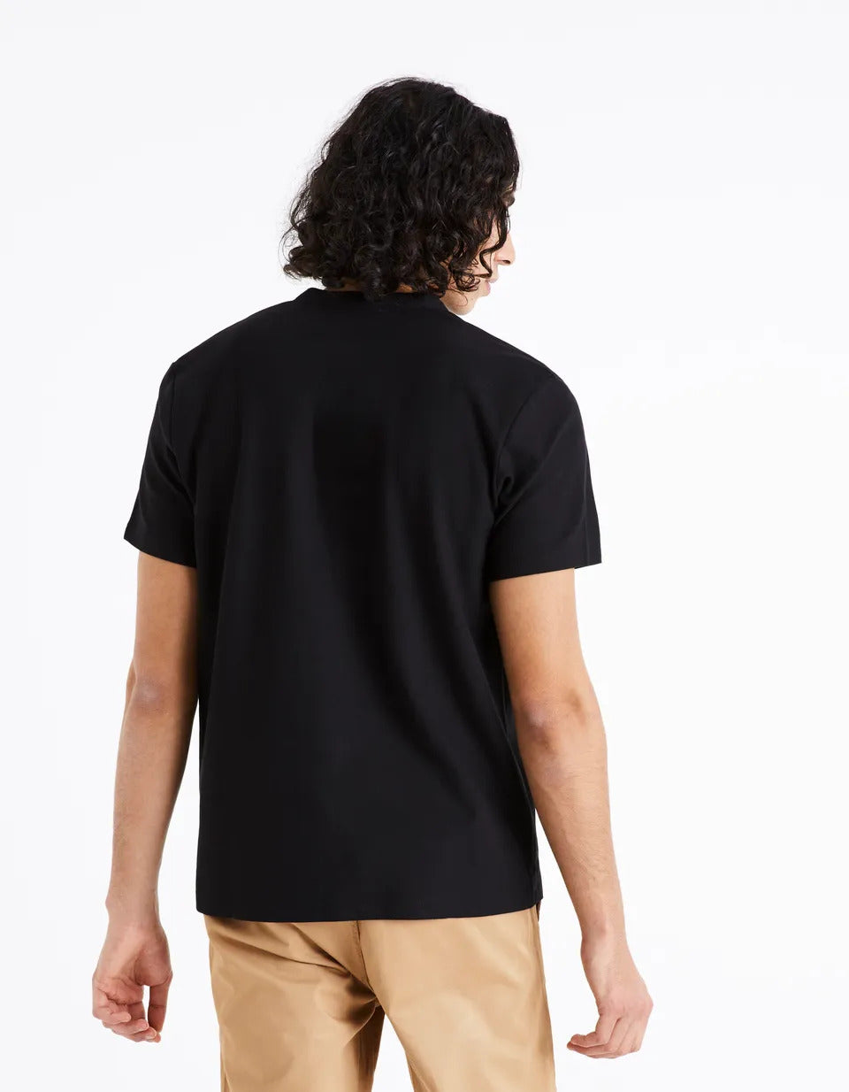 100% Cotton Piqué Polo Shirt - Black - 02