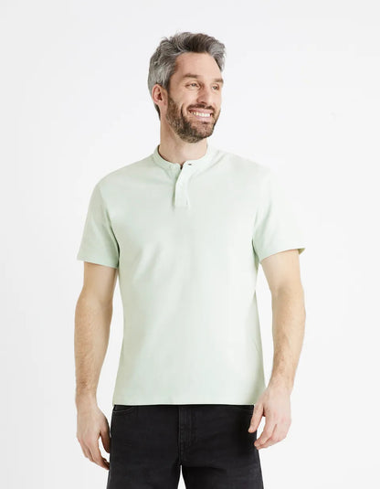 100% Cotton Piqué Polo Shirt -C - 01