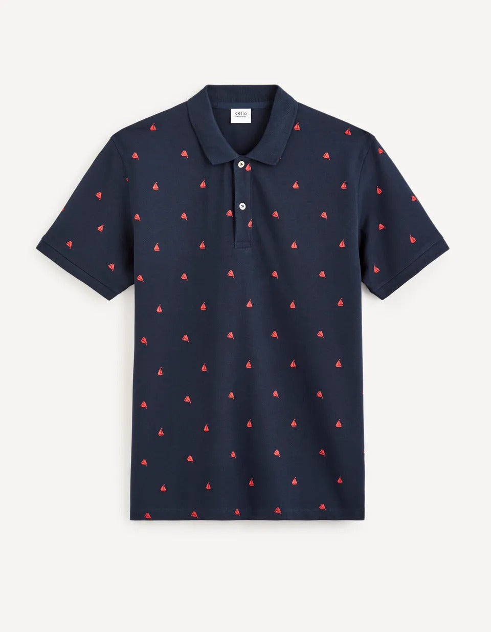 100% Cotton Piqué Polo Shirt - Navy - 03
