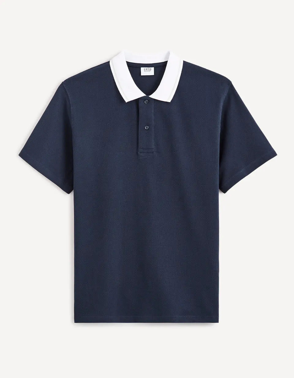 100% Cotton Piqué Polo Shirt - Navy - 03