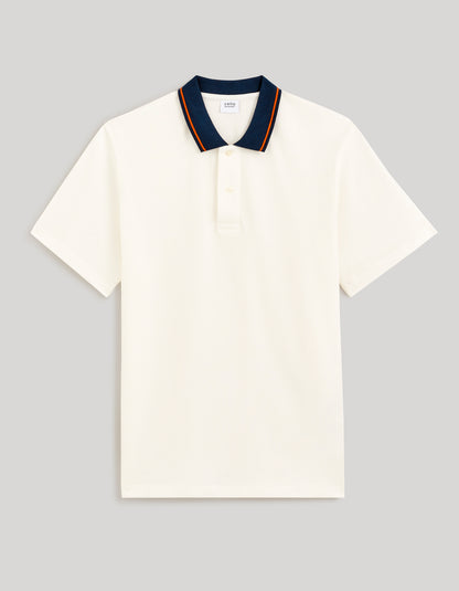 100% Cotton Piqué Polo Shirt - White - 03