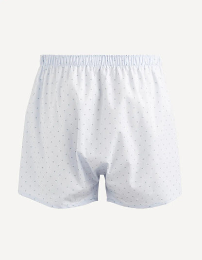 100% Cotton Poplin Boxer Shorts - Blue - 02