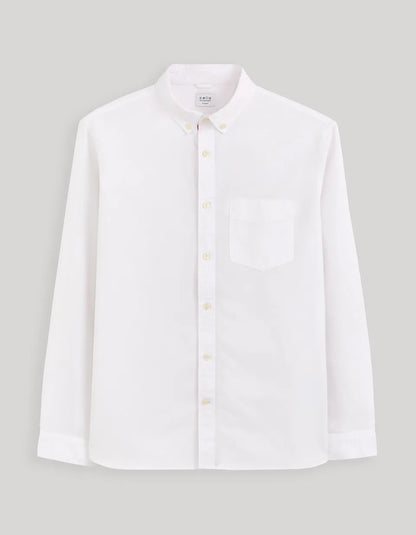 100% Cotton Regular-Fit Shirt - White - 03