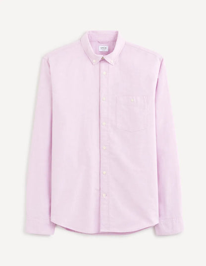 100% Cotton Regular Oxford Shirt - Mauve - 03