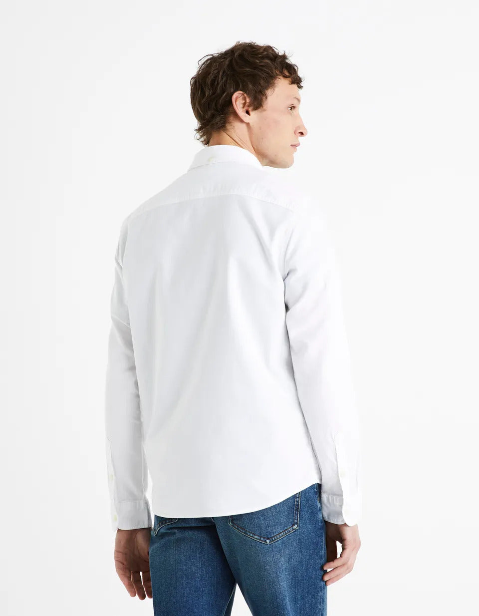 100% Cotton Regular Oxford Shirt - White - 02