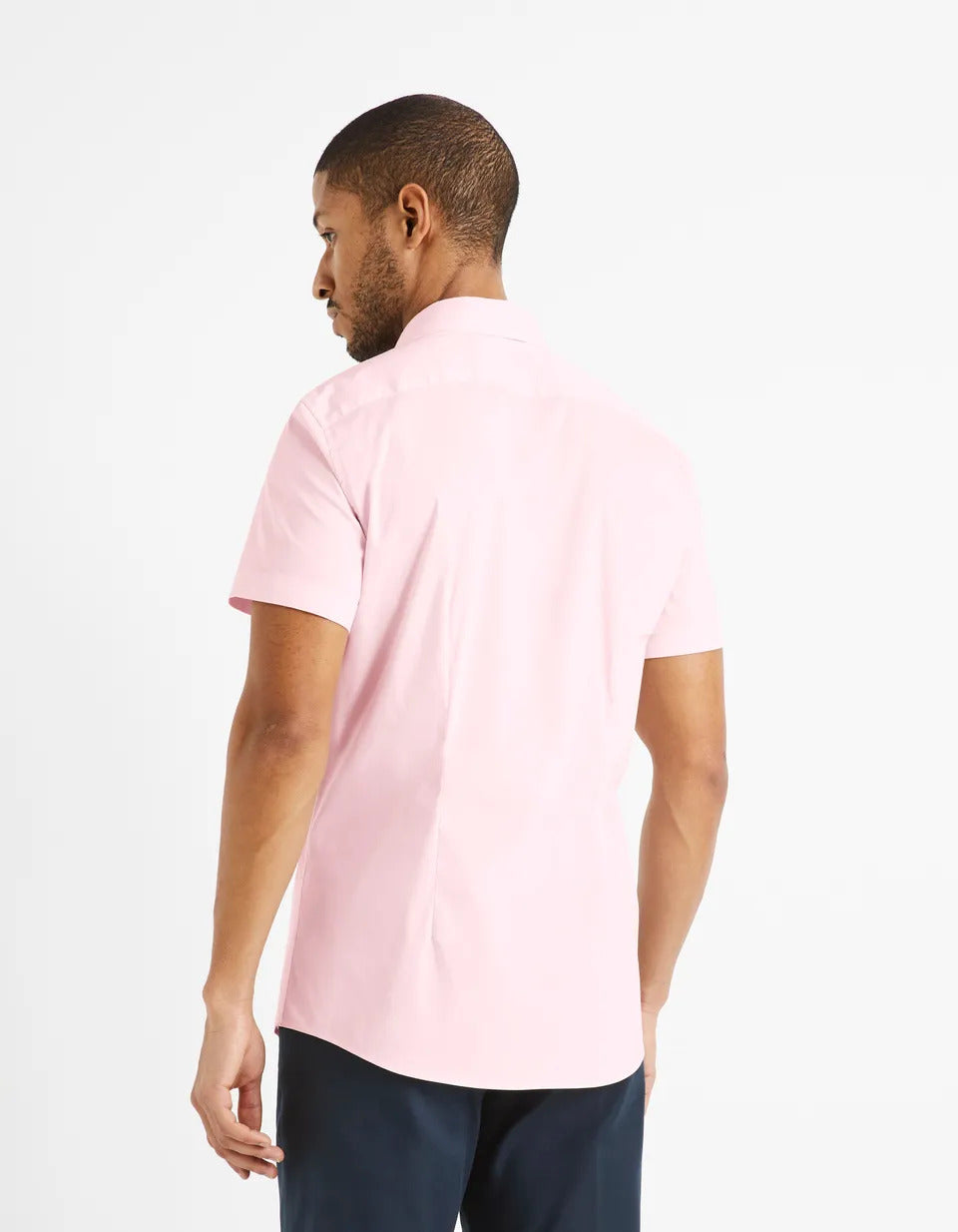 Cotton-Rich Slim-Fit Shirt - Pink - 02