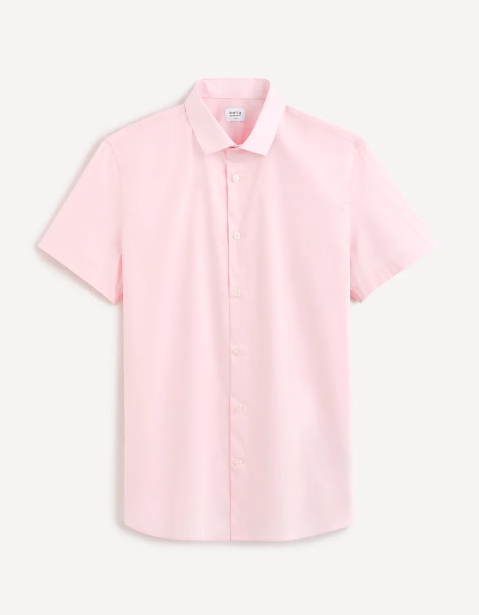 Cotton-Rich Slim-Fit Shirt - Pink - 03