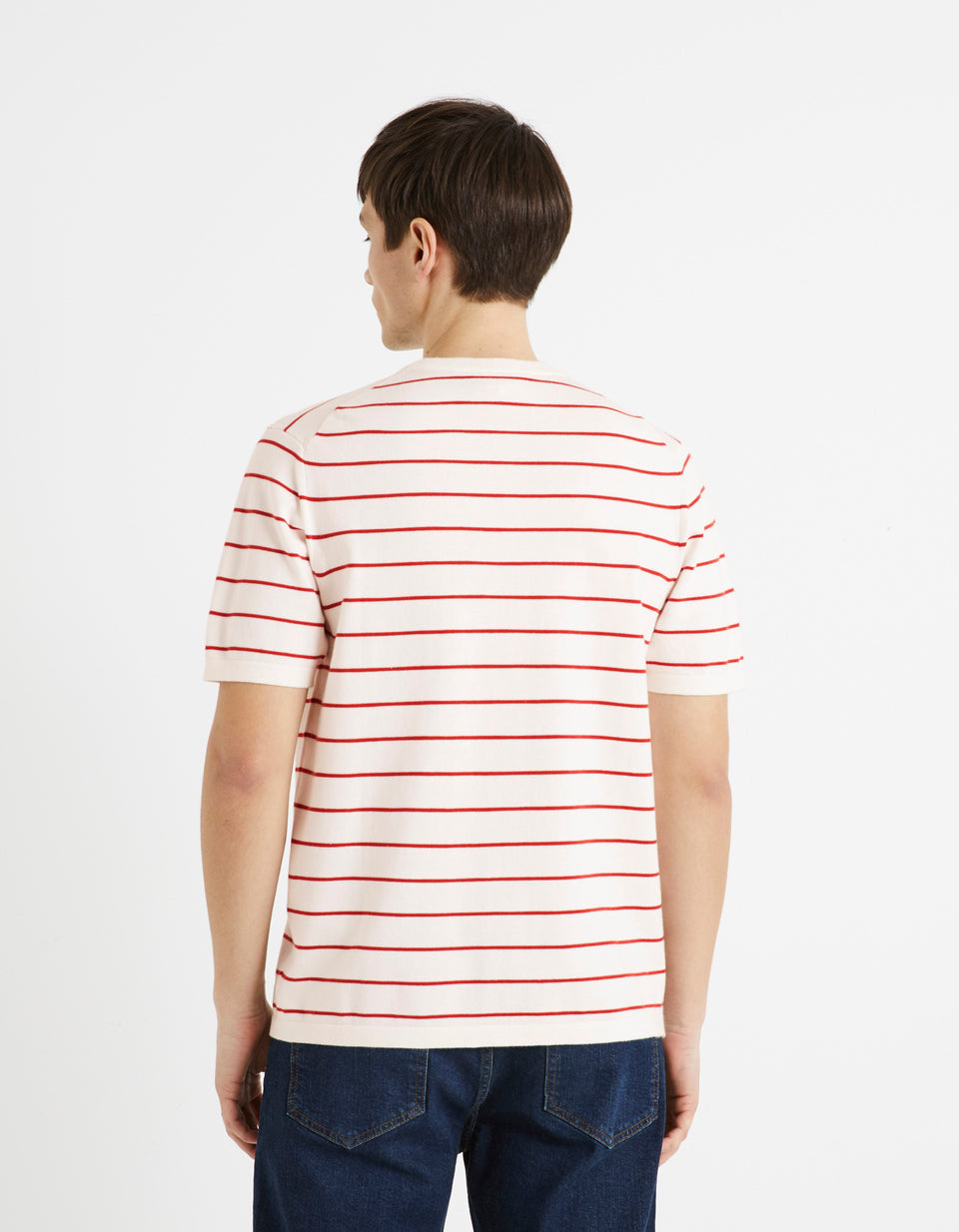 100% Cotton Round-Neck T-Shirt - Ecru - 02