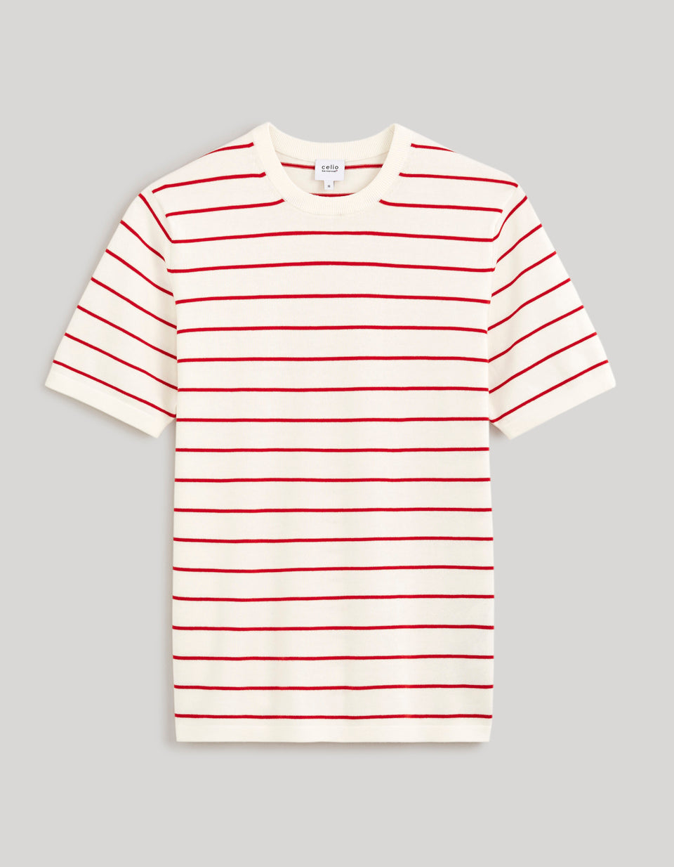 100% Cotton Round-Neck T-Shirt - Ecru - 03