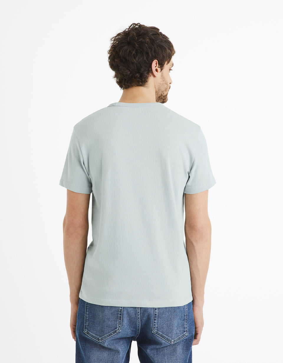 100% Cotton Round Neck T-Shirt - Gray - 02