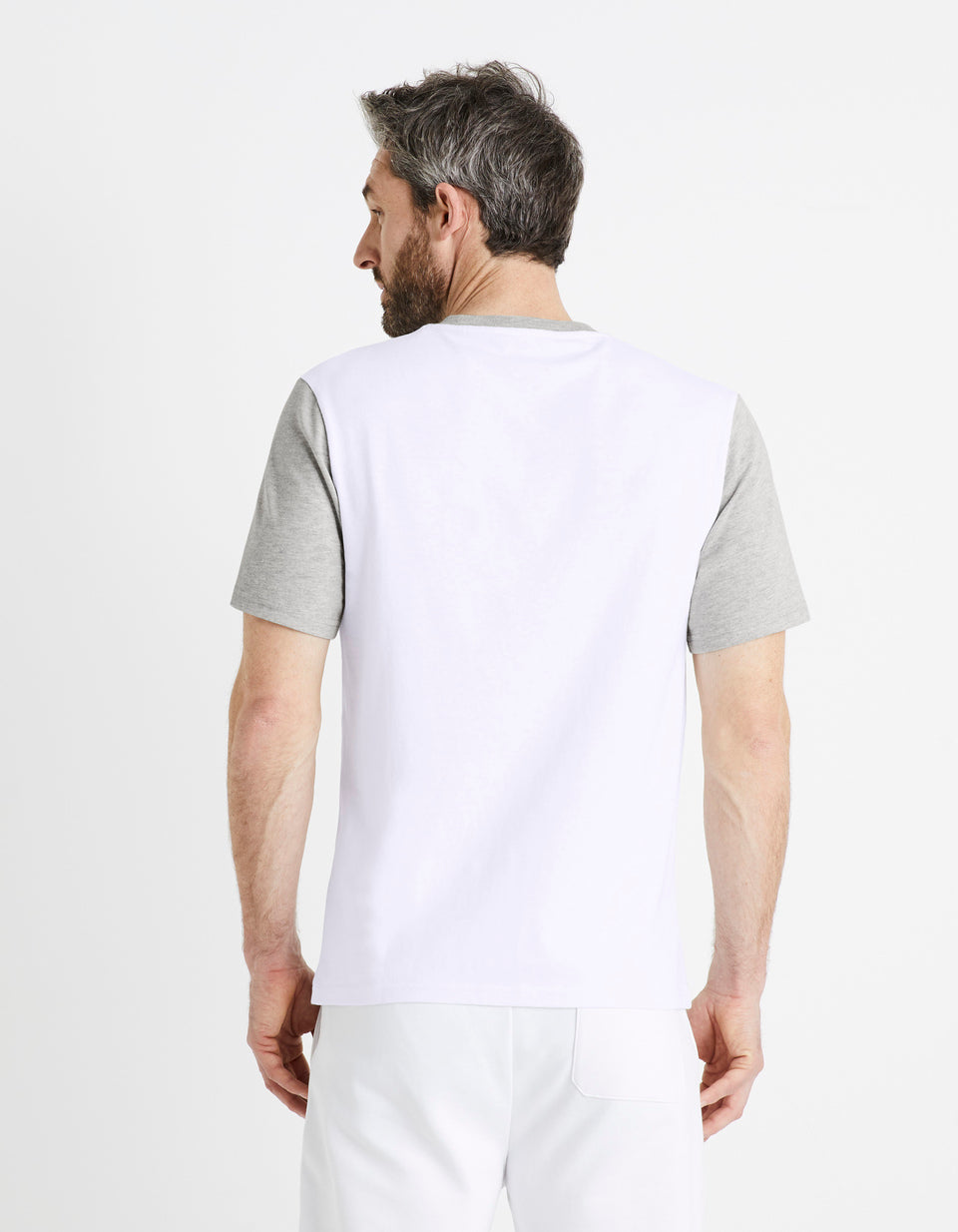 100% Cotton Round Neck T-Shirt - Gray - 02