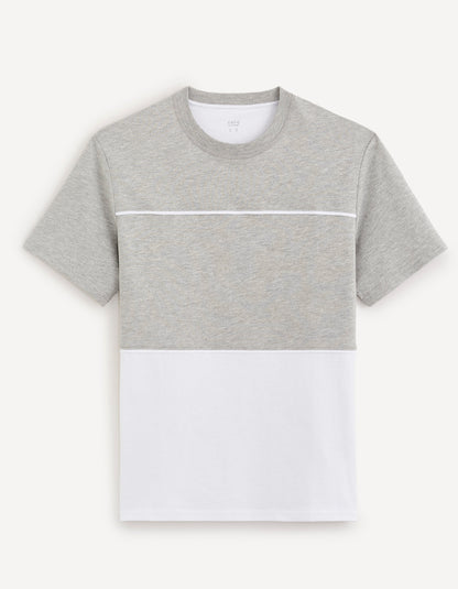 100% Cotton Round Neck T-Shirt - Gray - 03