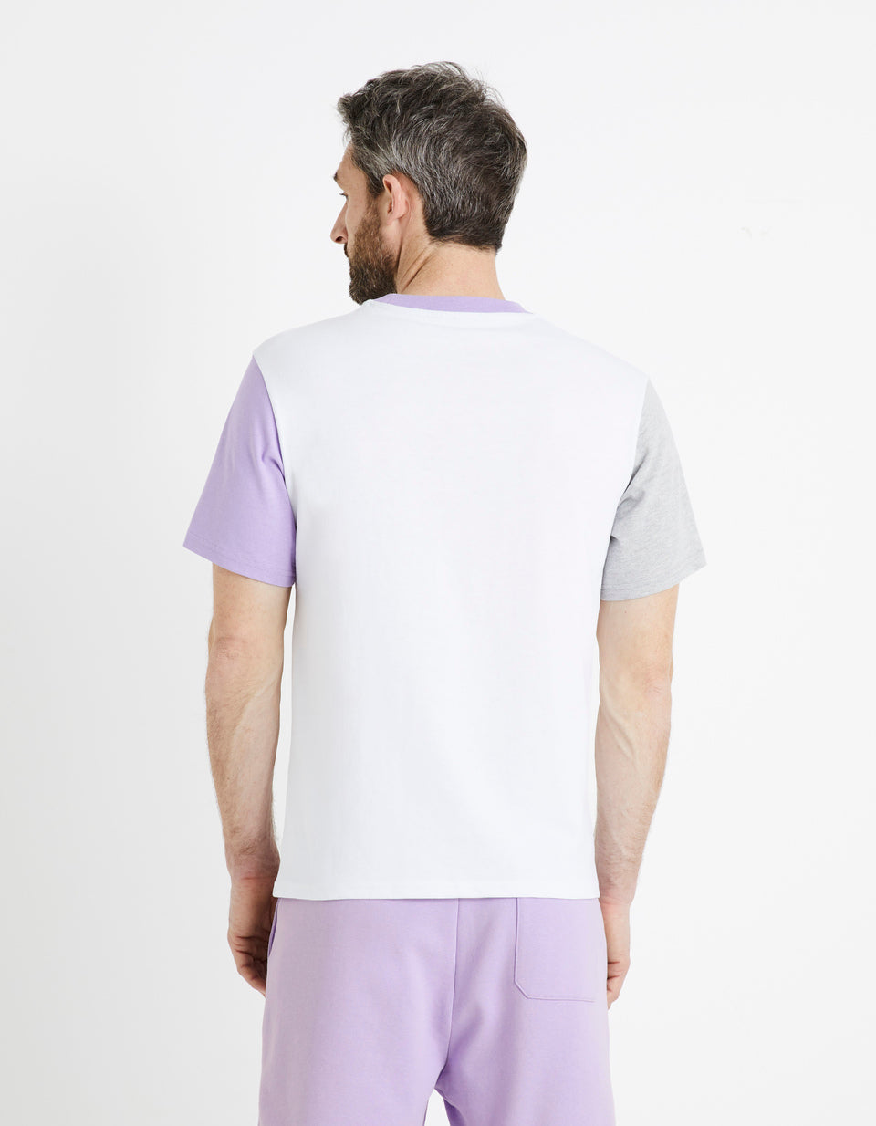 100% Cotton Round-Neck T-Shirt - Mauve - 03
