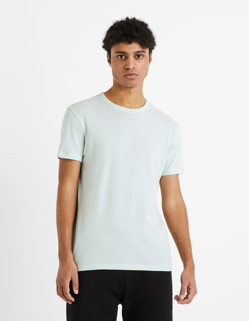 100% Cotton Round-Neck T-Shirt - Mint - 01