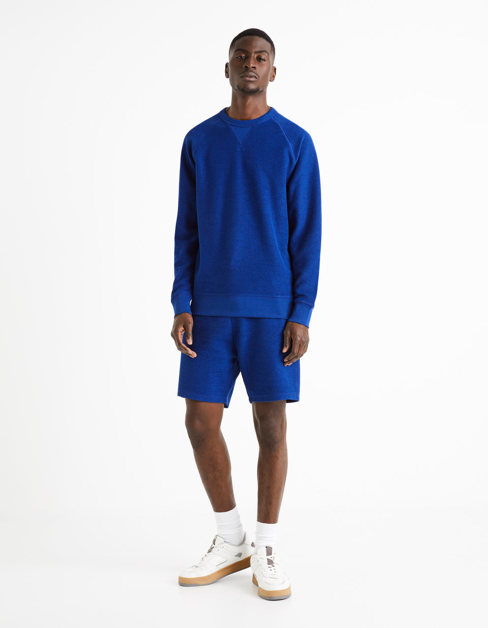 100% Cotton Shorts - Denim Blue - 01