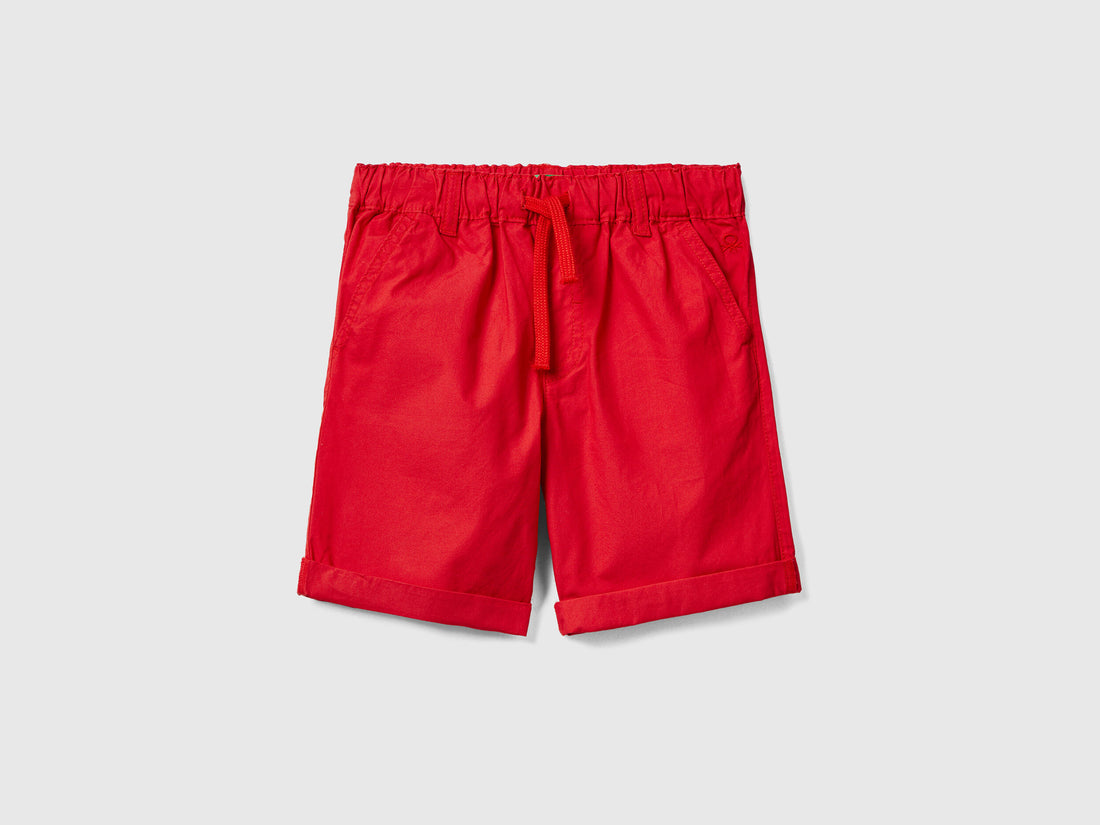 100% Cotton Shorts With Drawstring - 01