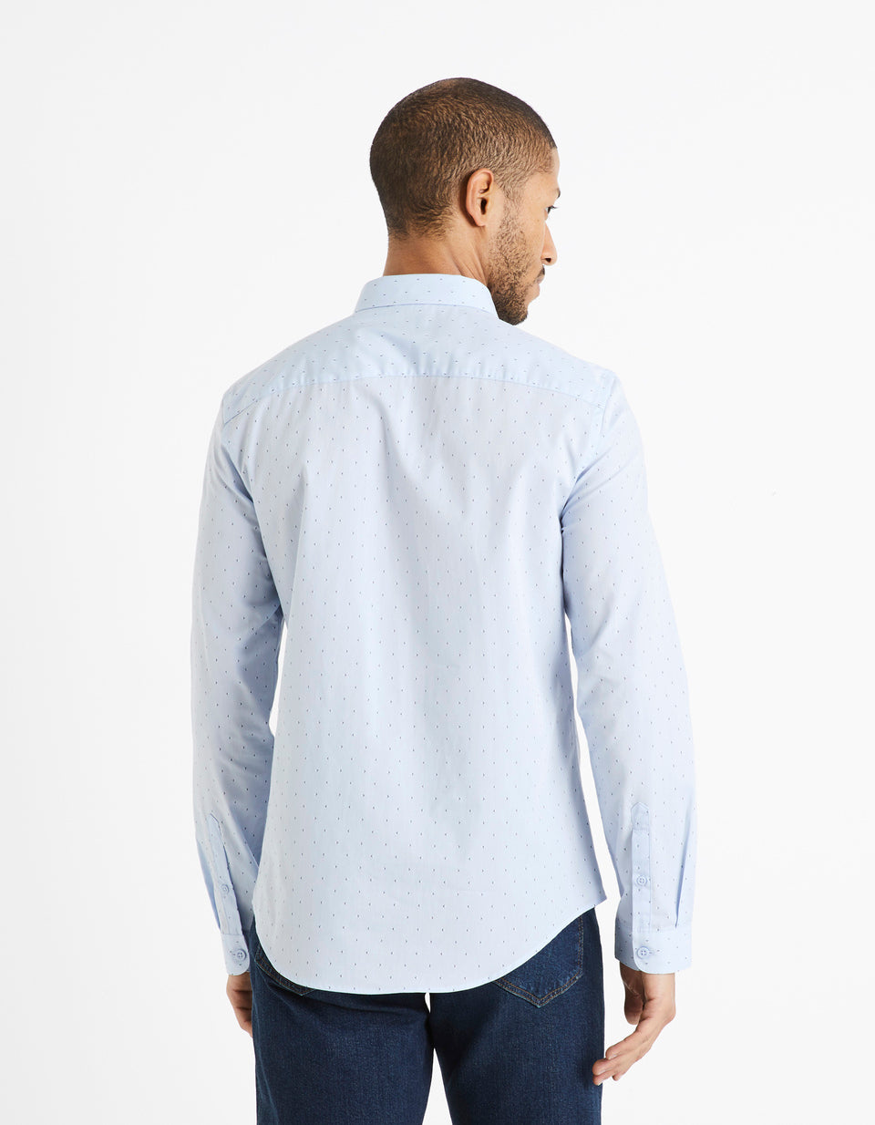 100% Cotton Slim-Fit Shirt - Light Blue - 02