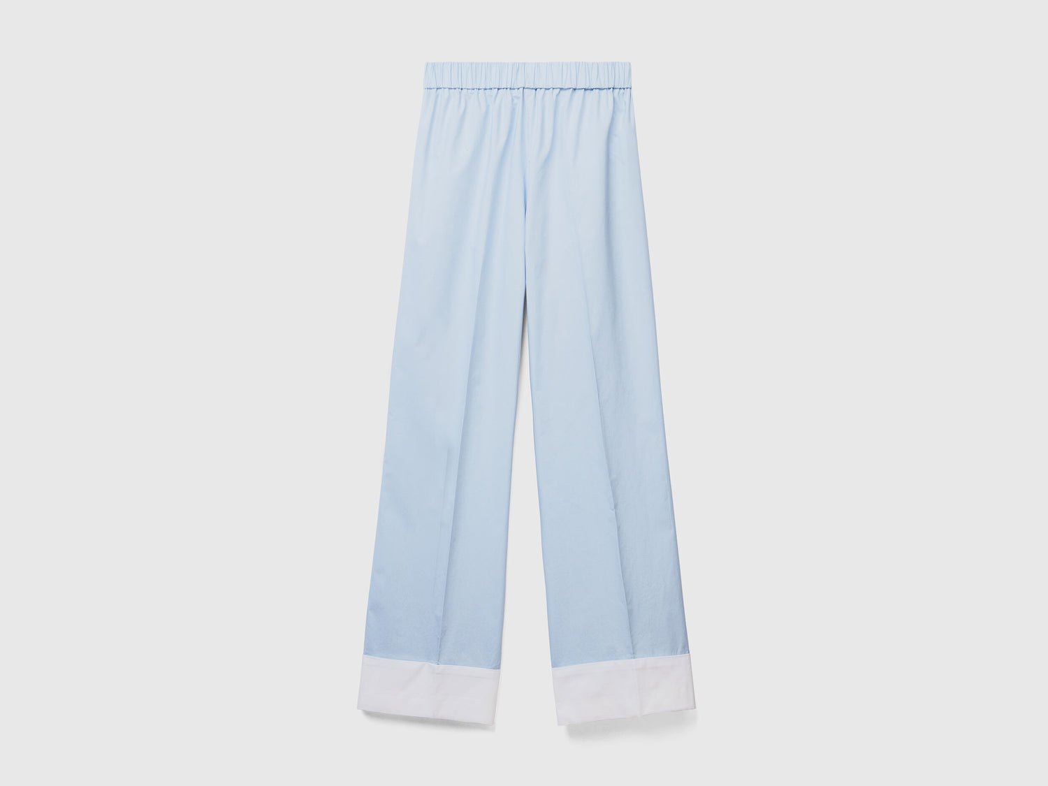 100% Cotton Trousers With Cuffs