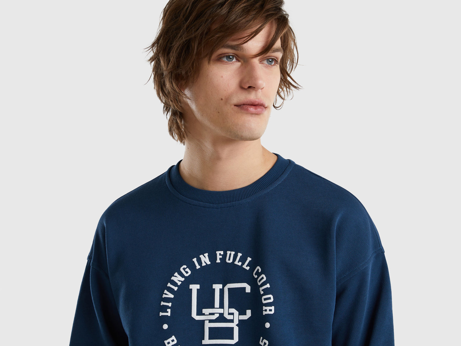 Crew Neck Sweatshirt With Logo Print - 04