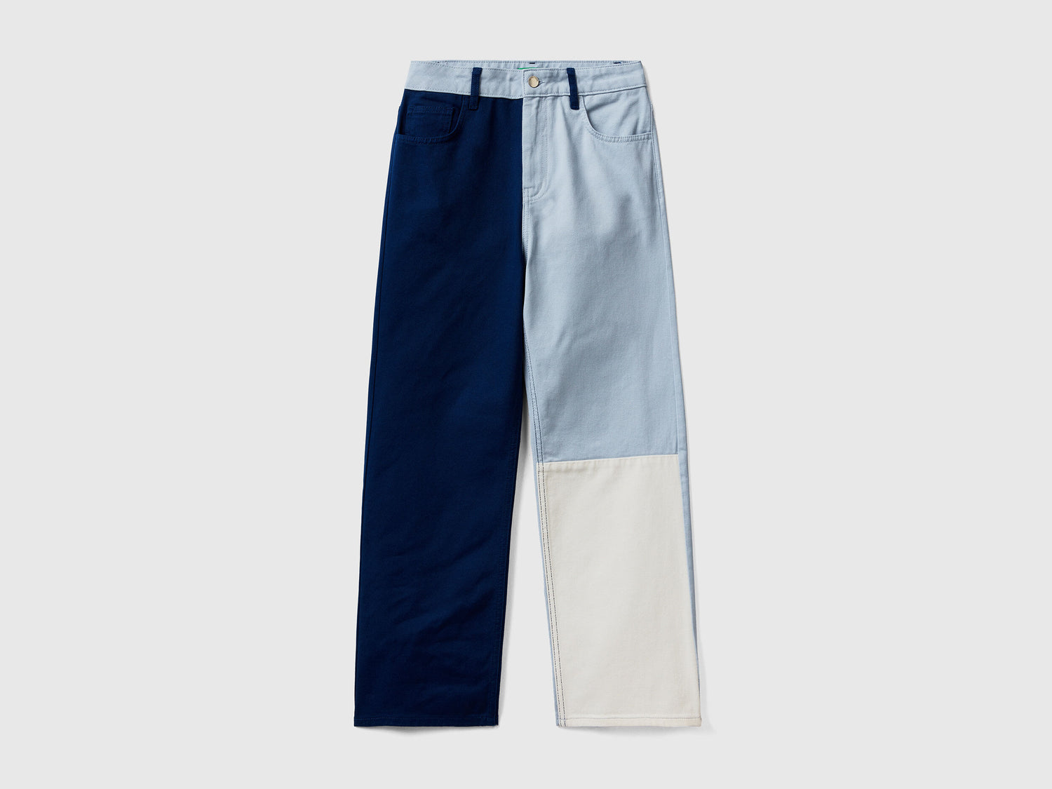 Cropped Color Block Trousers