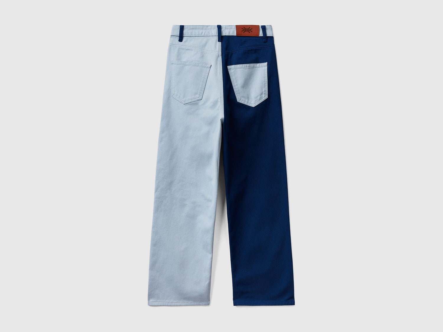 Cropped Color Block Trousers