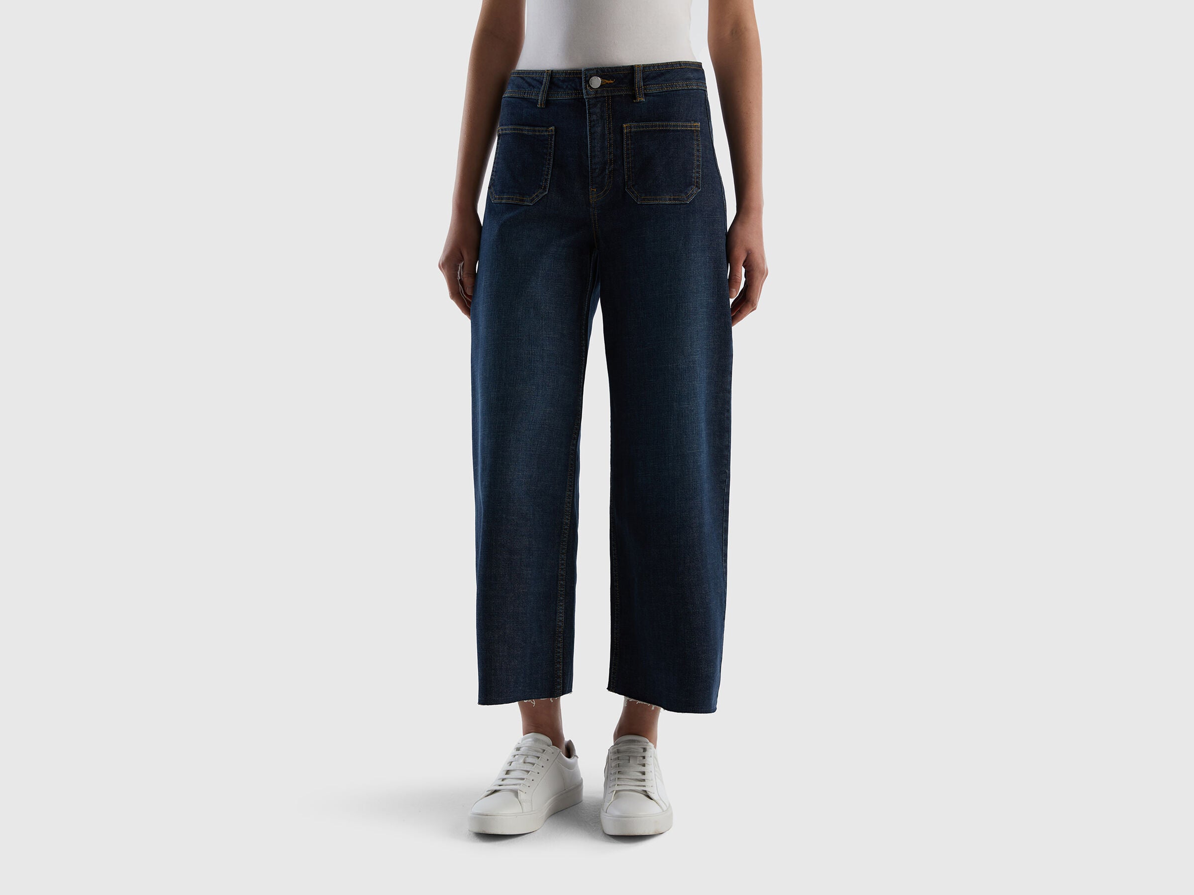 Cropped Jeans With Wide Leg - 02