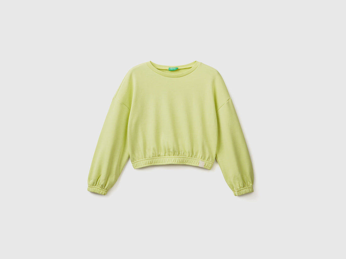 Cropped Sweatshirt In Recycled Fabric - 01