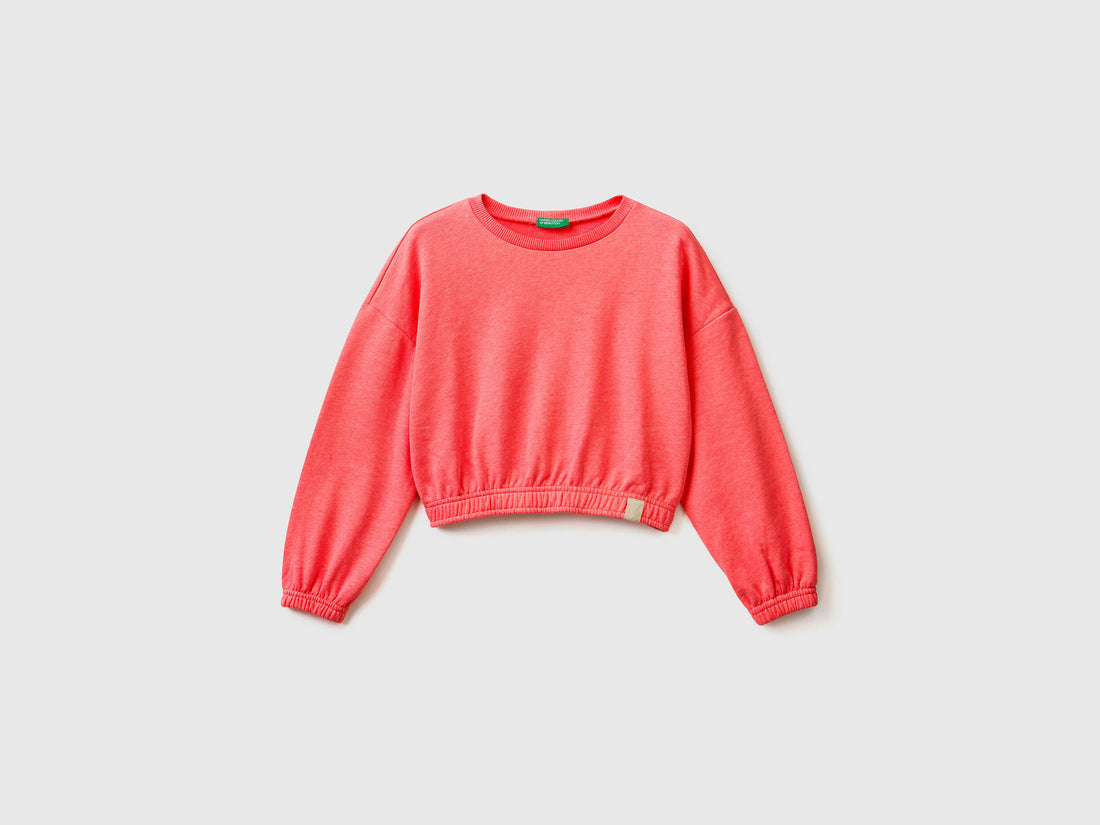 Cropped Sweatshirt In Recycled Fabric - 01