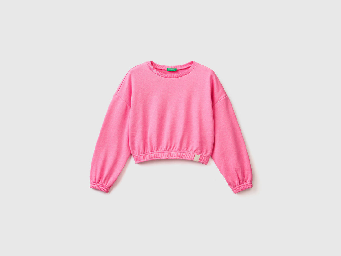 Cropped Sweatshirt In Recycled Fabric - 01