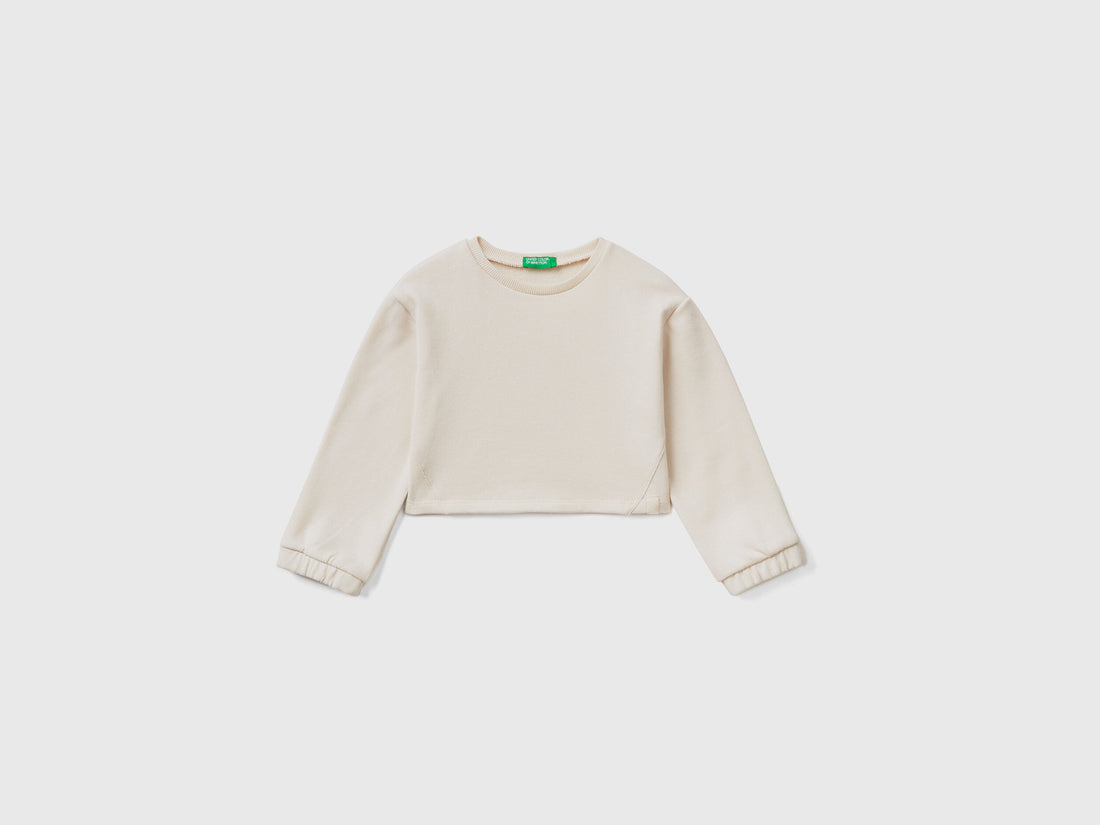 Cropped Sweatshirt In Recycled Fabric - 01