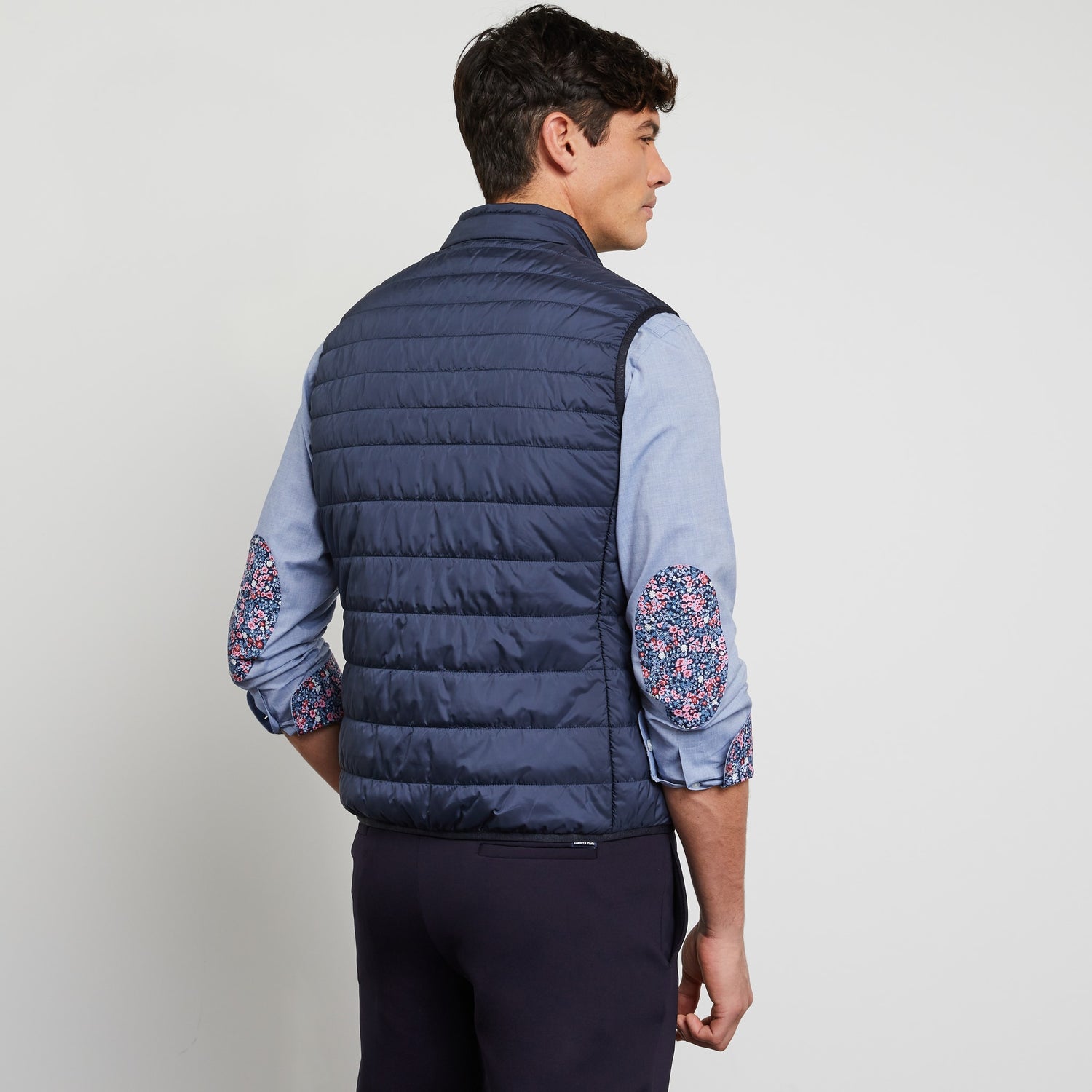 Dark Blue Sleeveless Puffa Jacket - 03