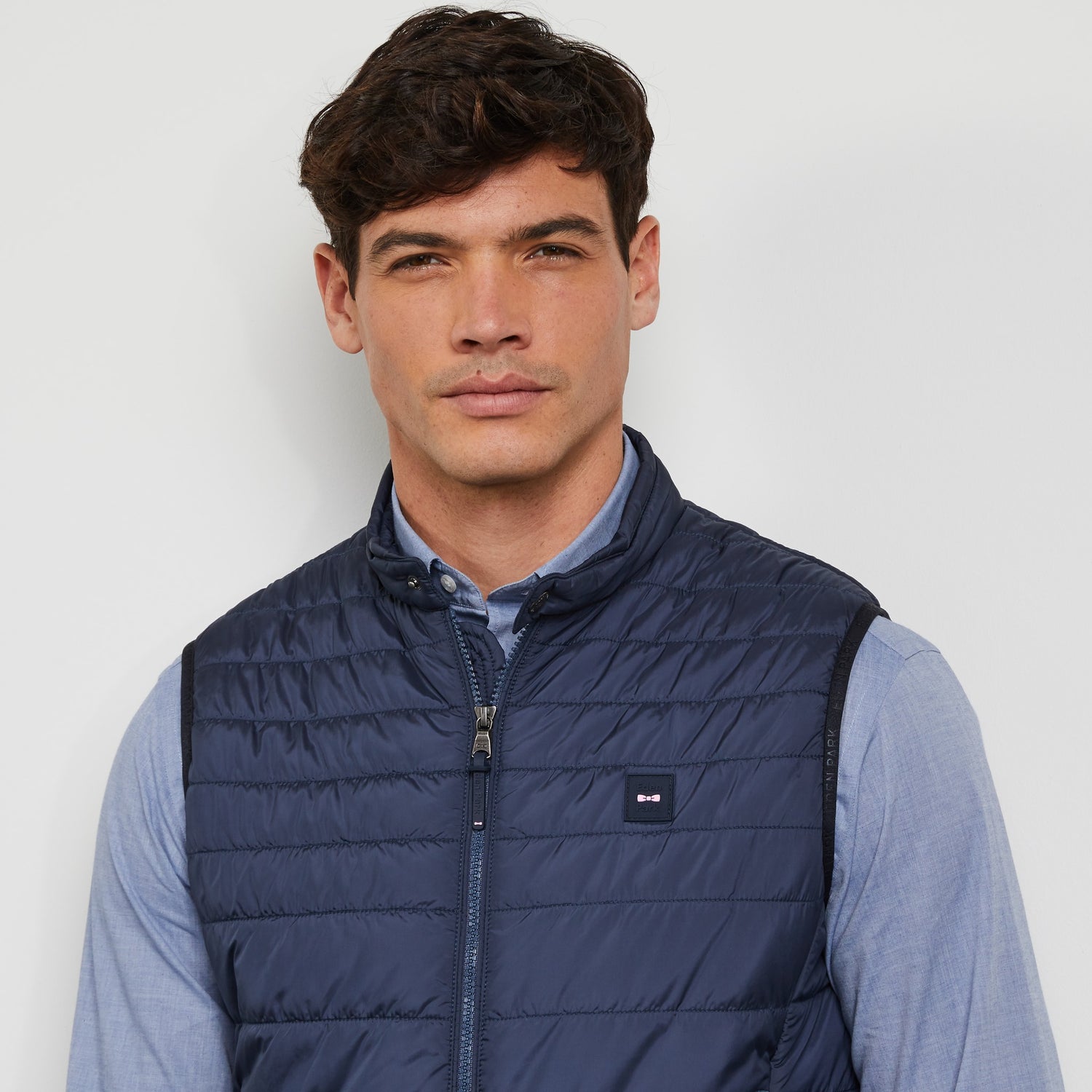 Dark Blue Sleeveless Puffa Jacket - 04