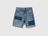 Denim Bermudas With Rips - 01